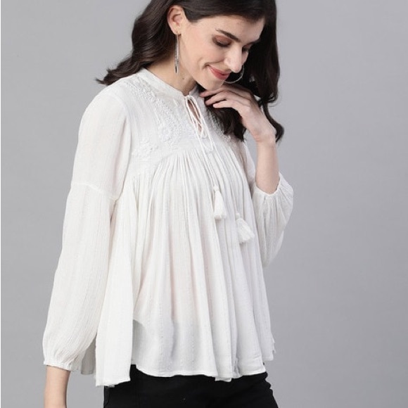 Rachel Zoe white top size medium - Picture 5 of 16